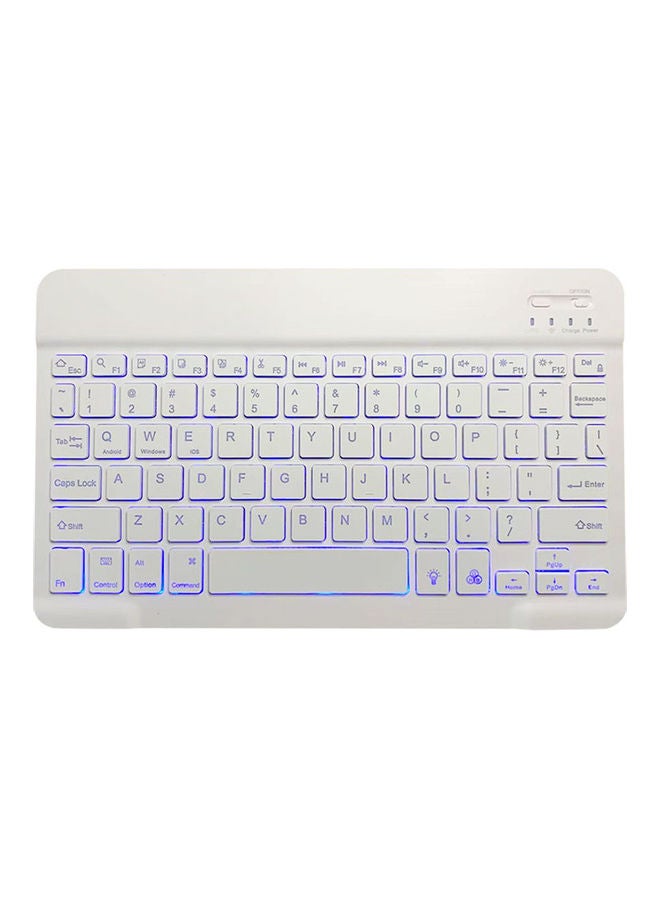 Wireless Bluetooth Keyboard for Mac/IOS, Android and Windows Tablet White - Image 1